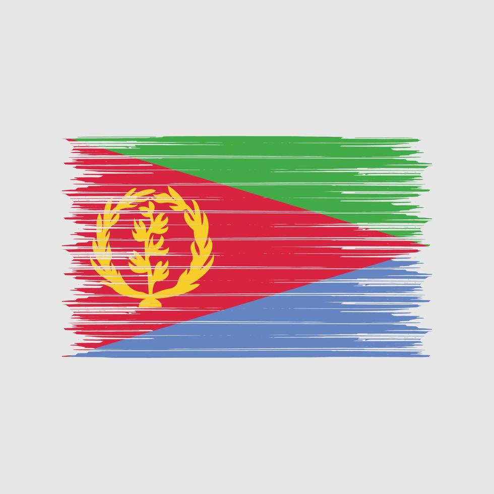 Eritrea Flag Brush. National Flag vector