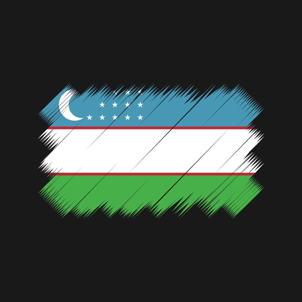 Uzbekistan Flag Brush Vector. National Flag vector