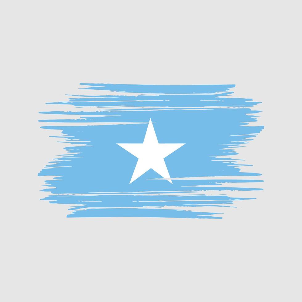 trazos de pincel de bandera de somalia. bandera nacional vector