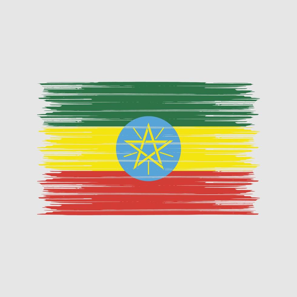 Ethiopia Flag Brush. National Flag vector