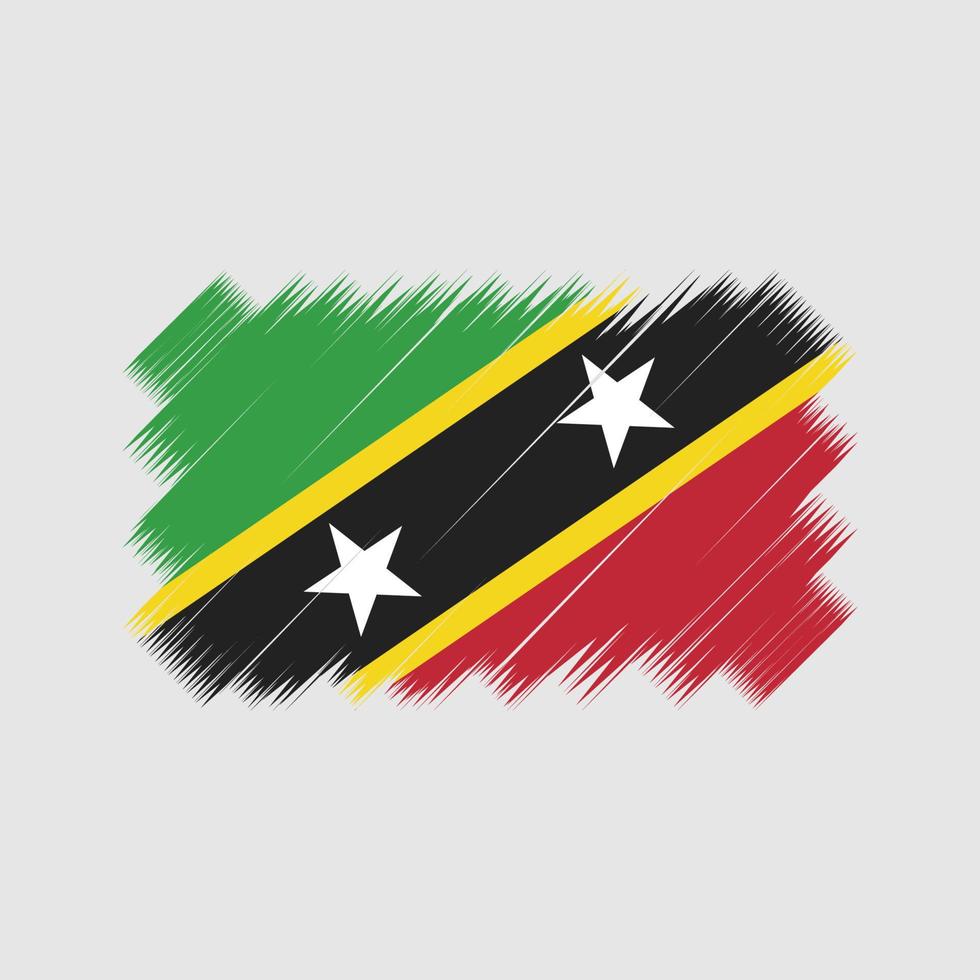 vector de pincel de bandera de Saint Kitts y Nevis. bandera nacional