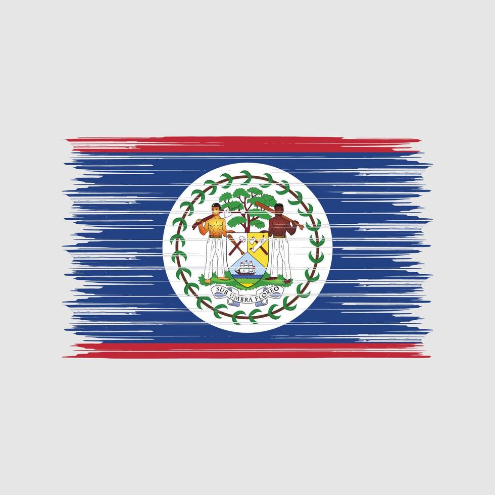 cepillo de bandera de belice. bandera nacional vector