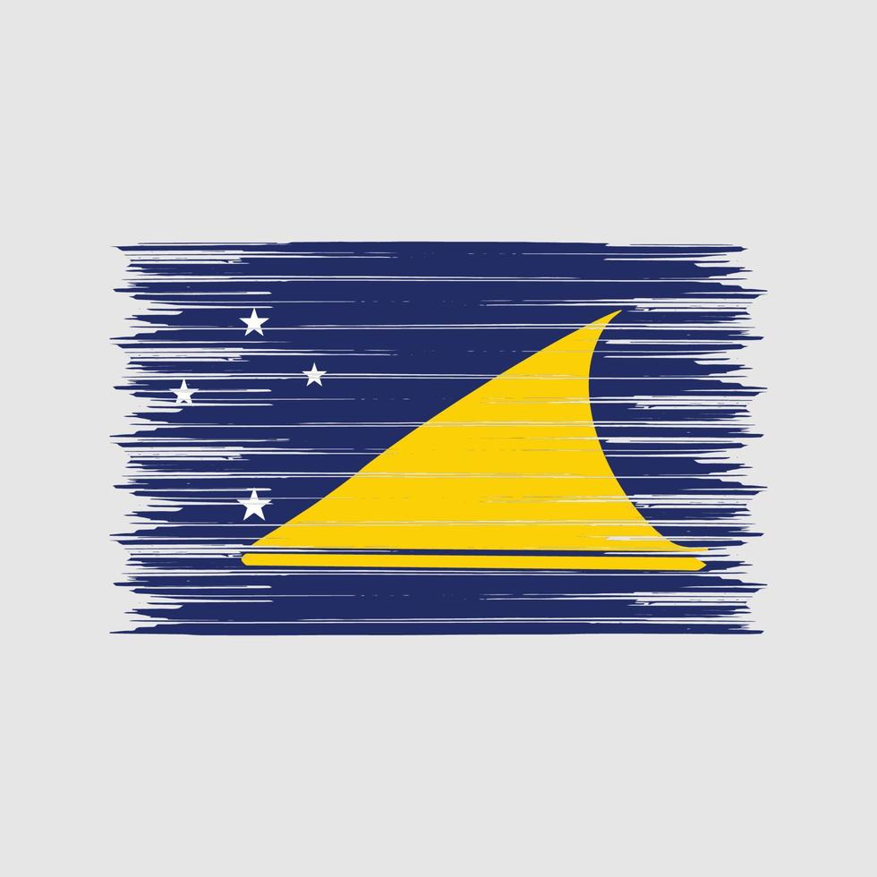 pincel de bandera de tokelau. bandera nacional vector