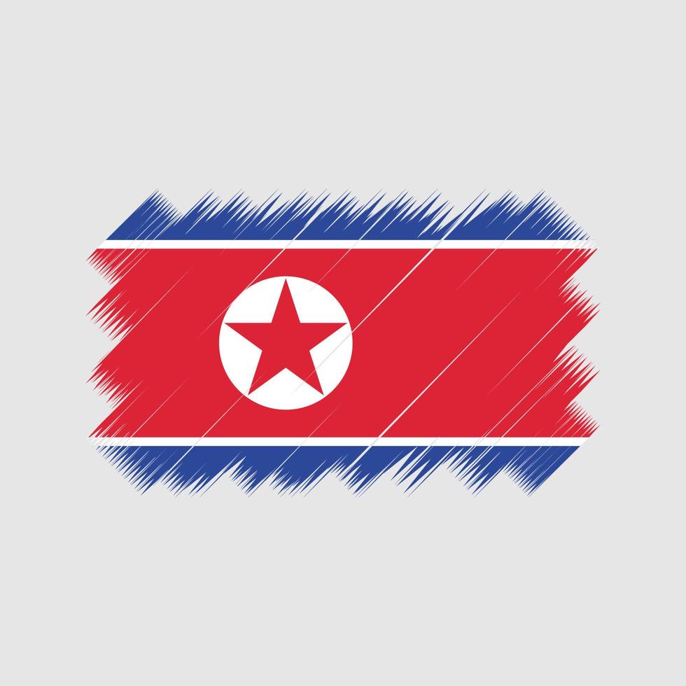 North Korea Flag Brush Vector. National Flag vector