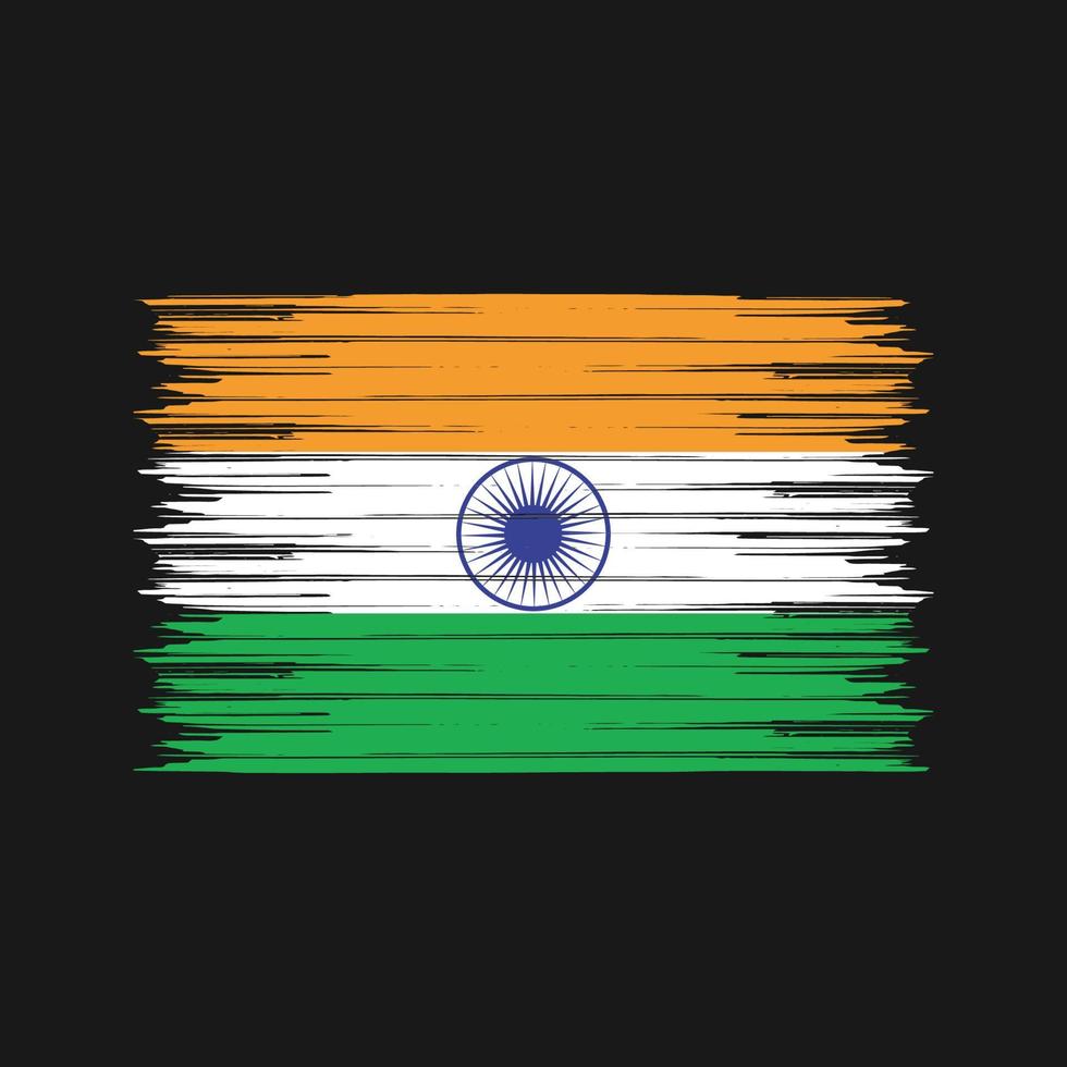 cepillo de la bandera india. bandera nacional vector