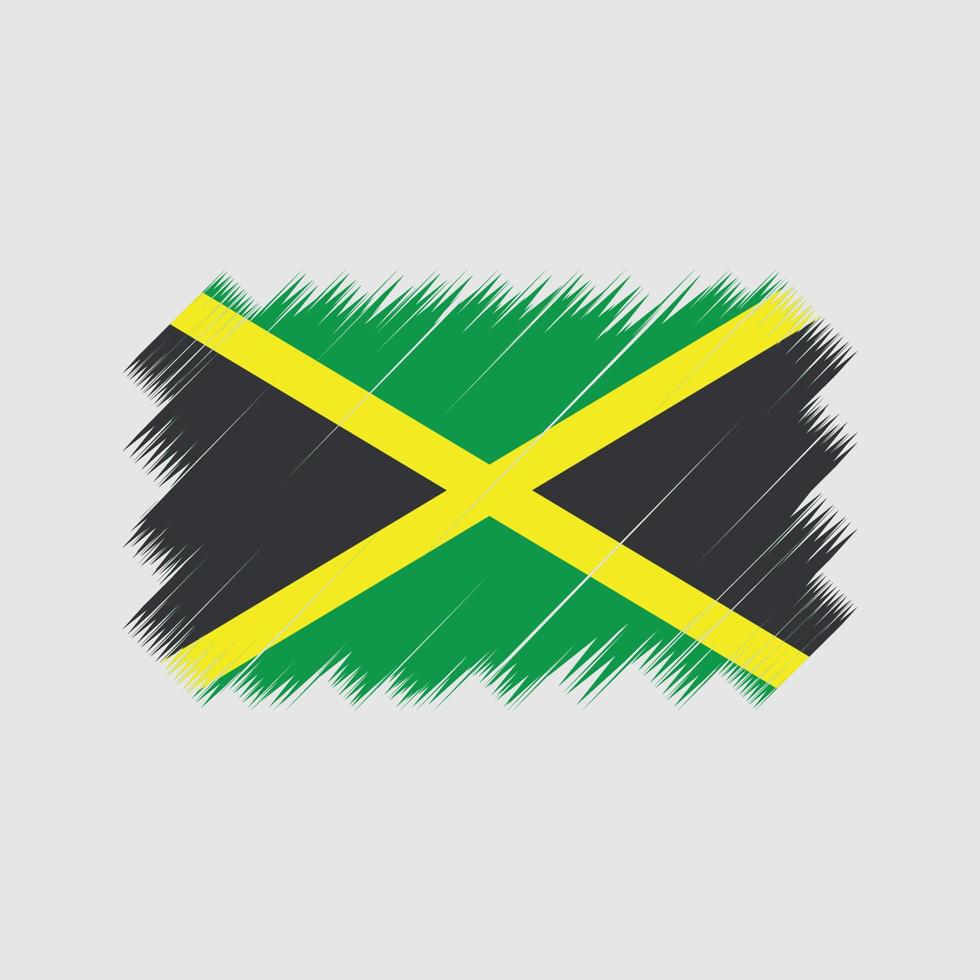 vector de pincel de bandera jamaica. bandera nacional