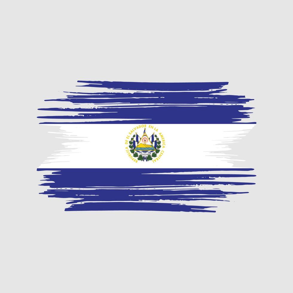 EL Salvador Flag Brush Strokes. National Flag vector