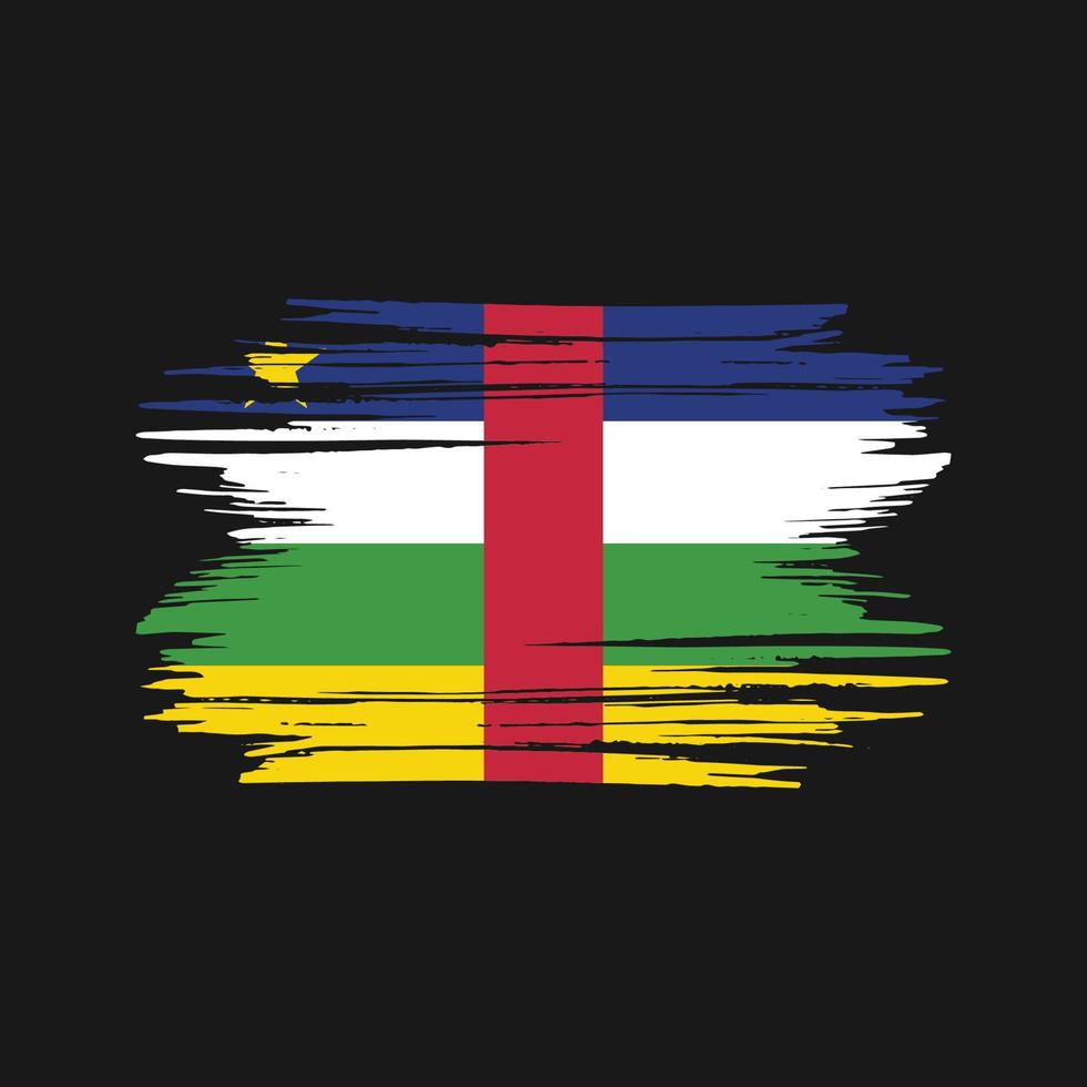 Central African Flag Brush Strokes. National Flag vector