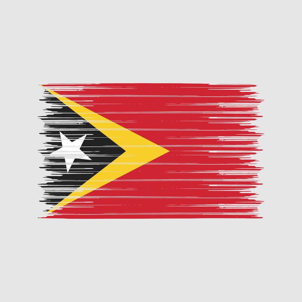 East Timor Flag Brush. National Flag vector