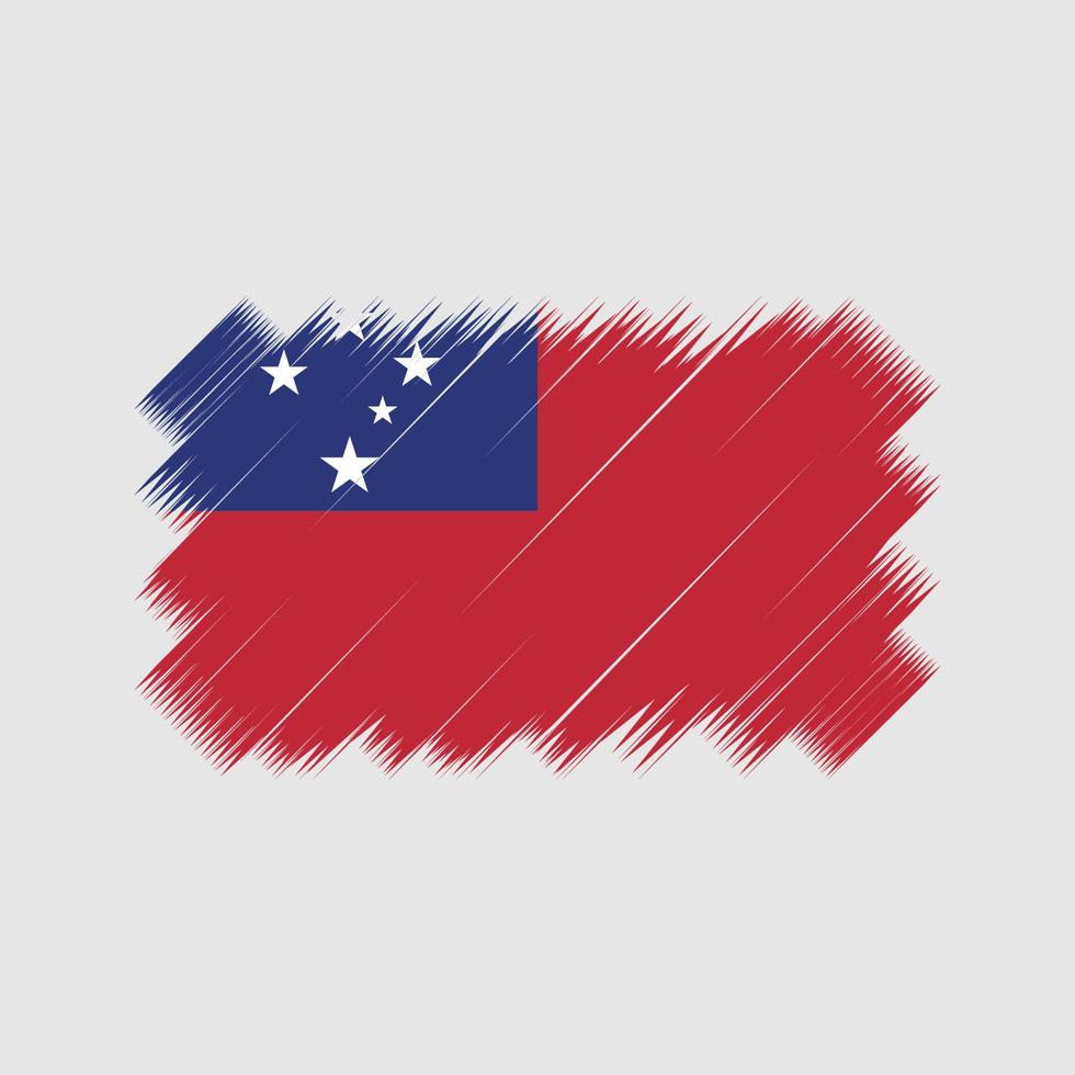 vector de pincel de bandera de samoa. bandera nacional