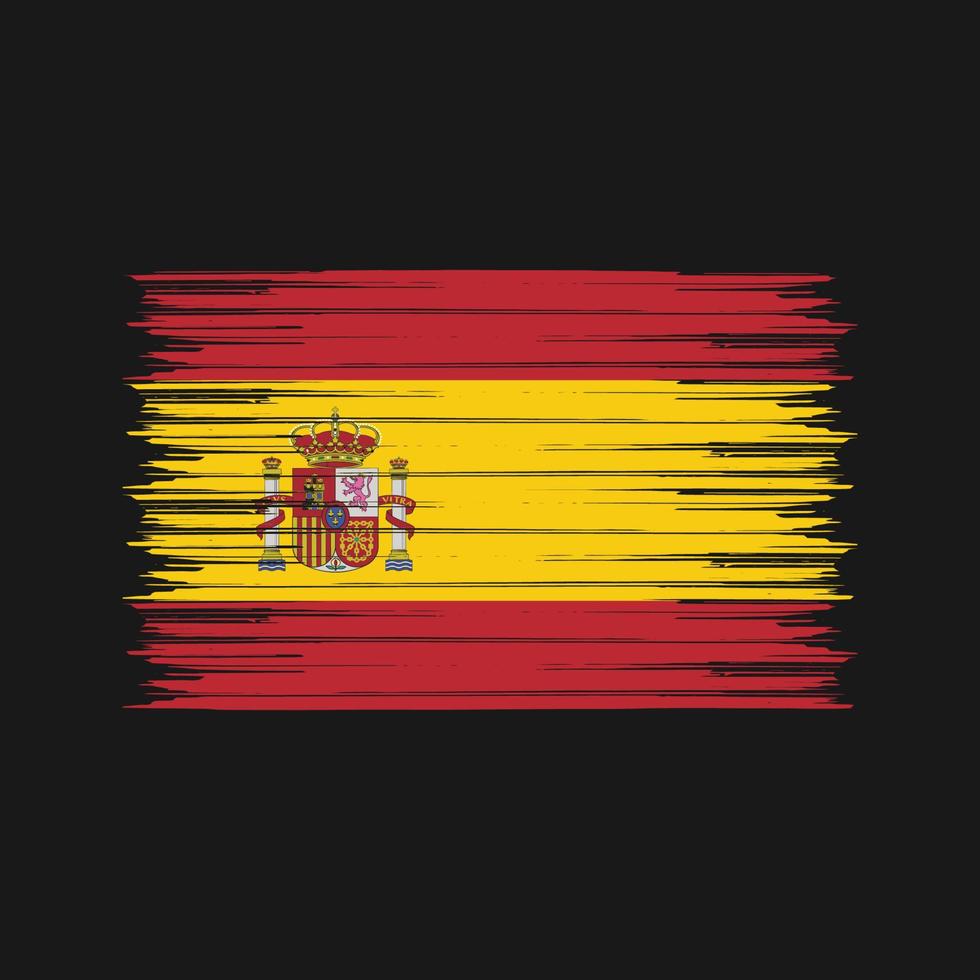 cepillo de bandera de españa. bandera nacional vector