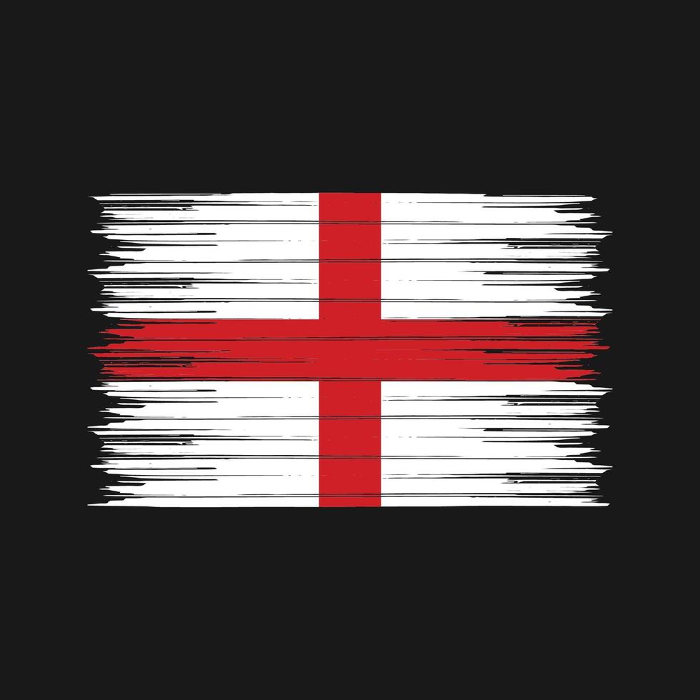 cepillo de bandera de inglaterra. bandera nacional vector