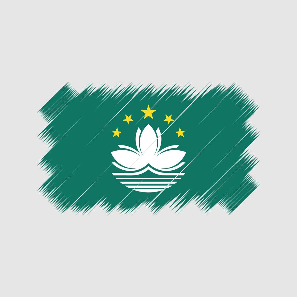 Macau Flag Brush Vector. National Flag vector