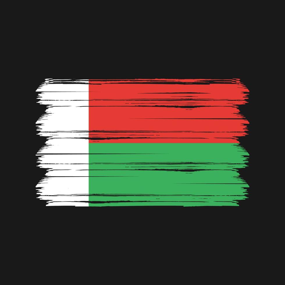 vector de la bandera de madagascar. bandera nacional