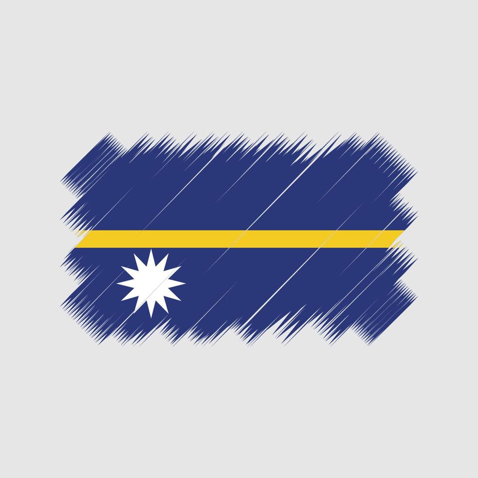 vector de pincel de bandera de nauru. bandera nacional