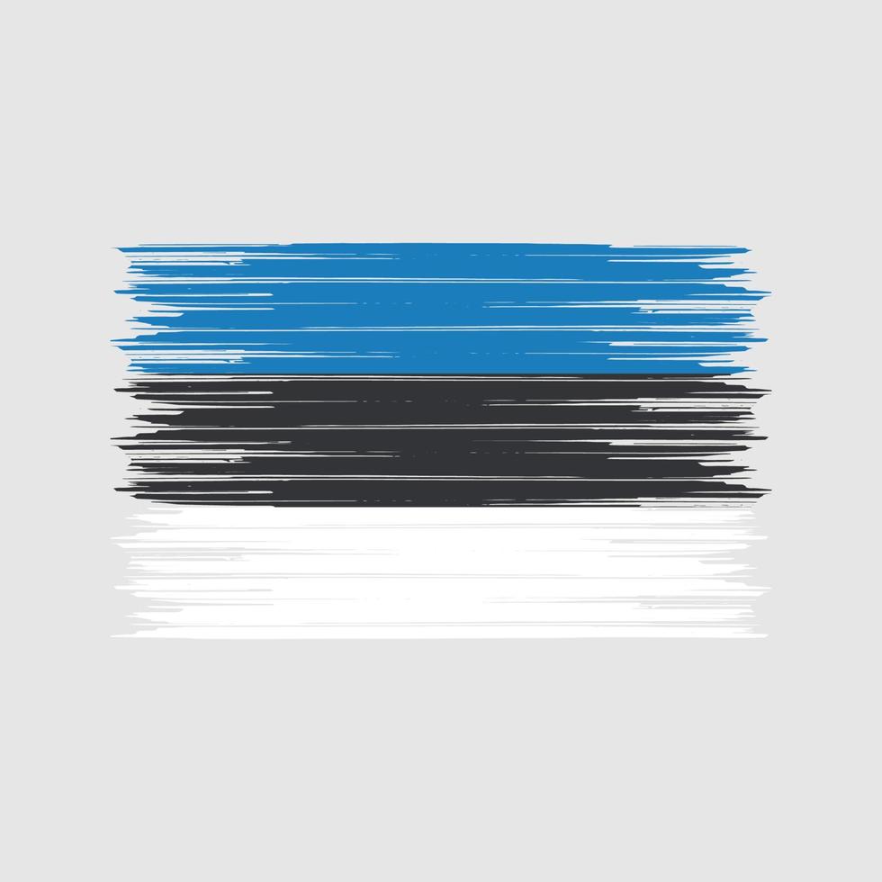 pincel de bandera de estonia. bandera nacional vector