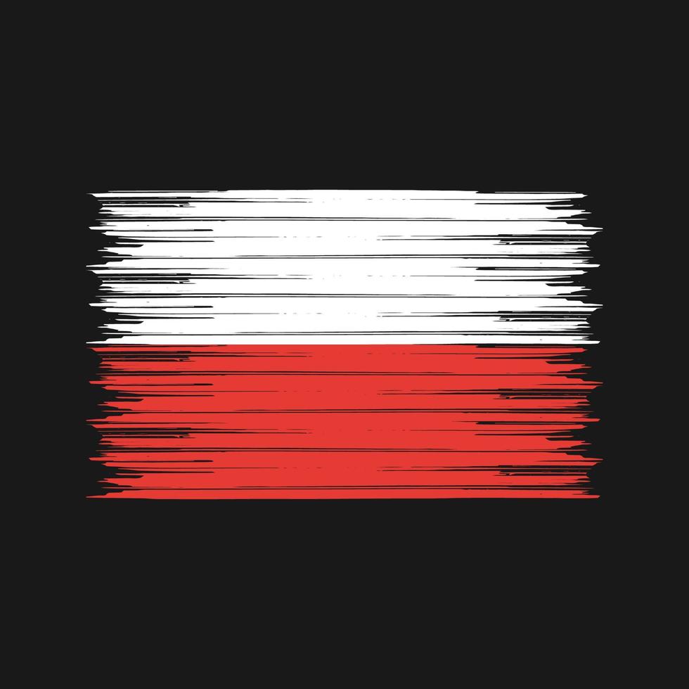Poland Flag Brush. National Flag vector