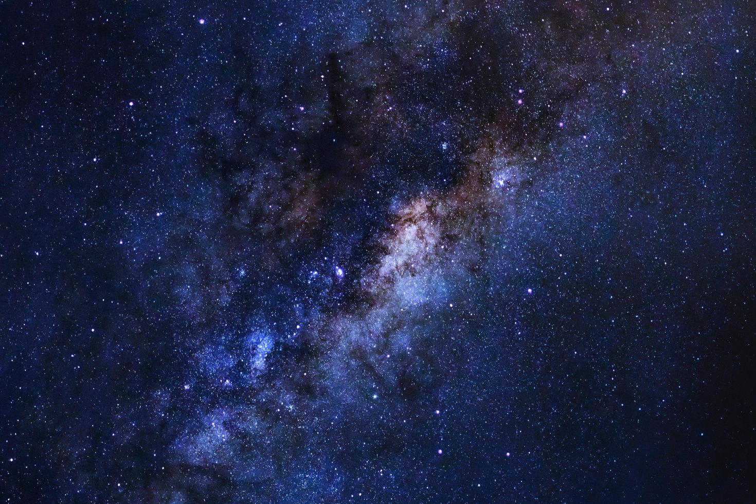 Close up of Milky way galaxy with stars and space dust in the universe photo