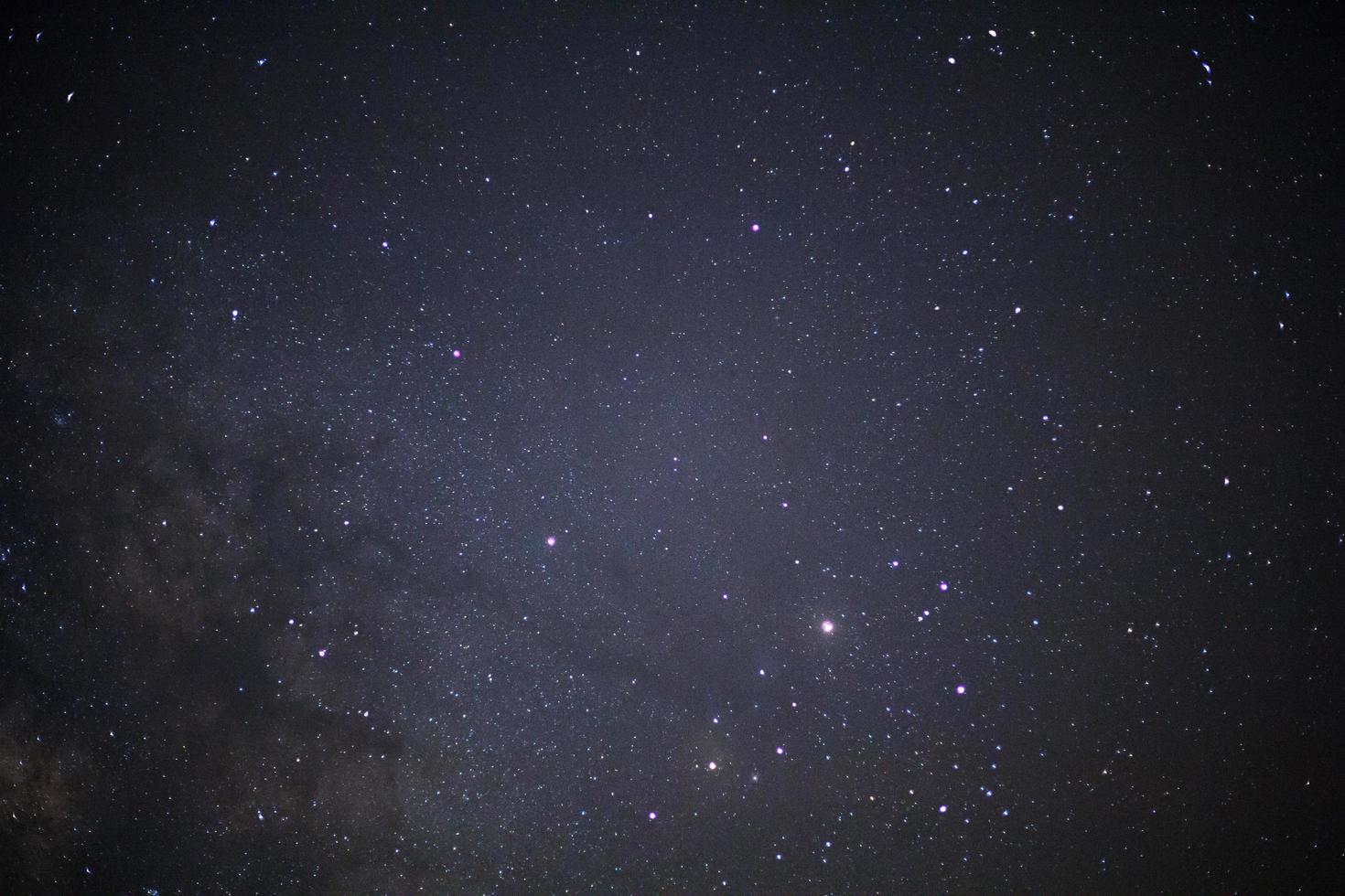 Starry night sky, milky way galaxy with stars and space dust in the universe photo