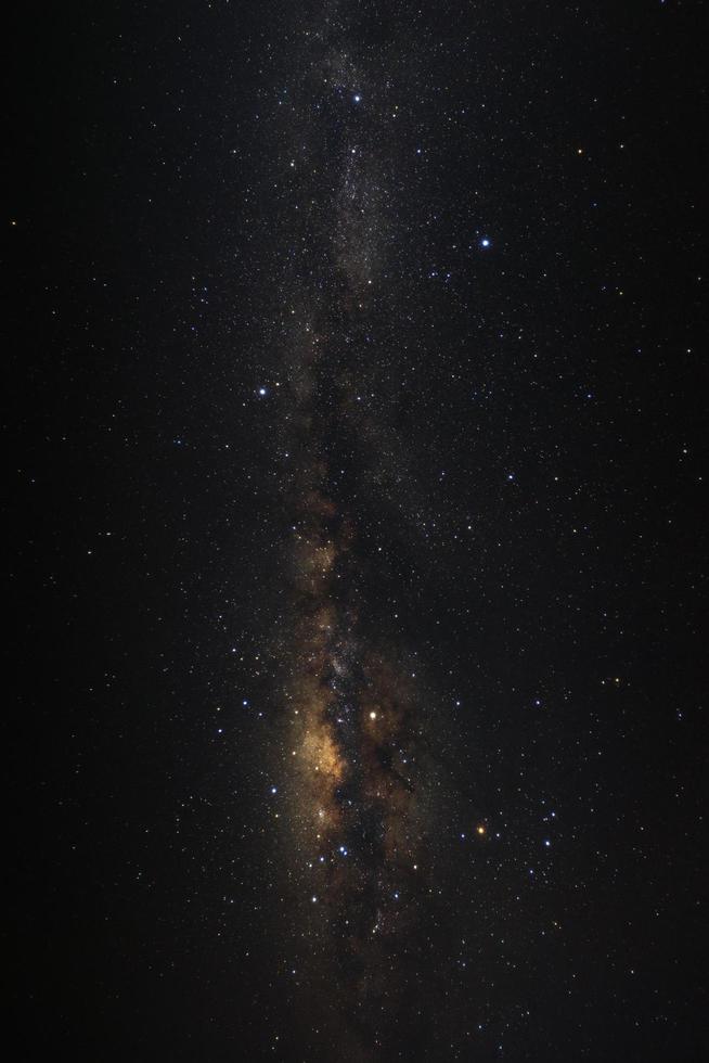 Clearly milky way galaxy with stars and space dust in the universe photo