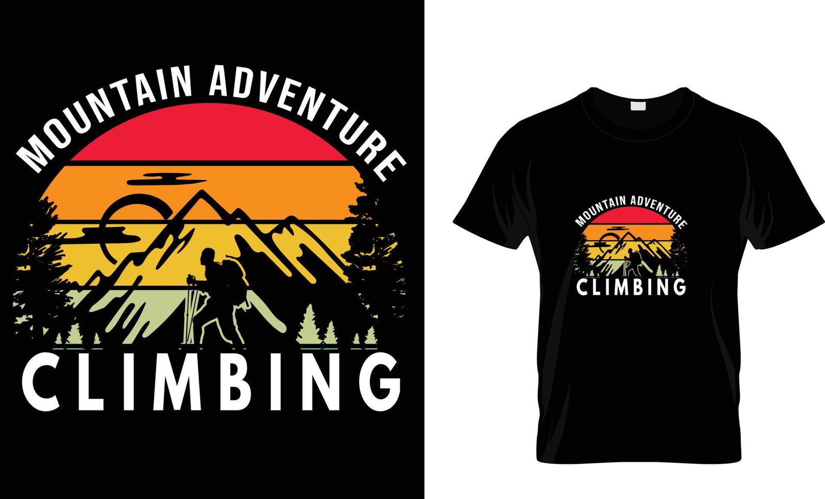 Hiking T-Shirt Design template vector