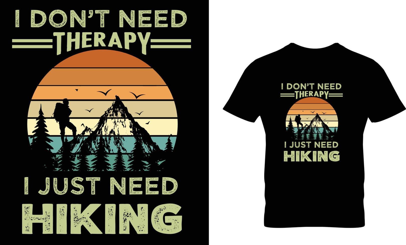 Hiking T-Shirt Design template vector