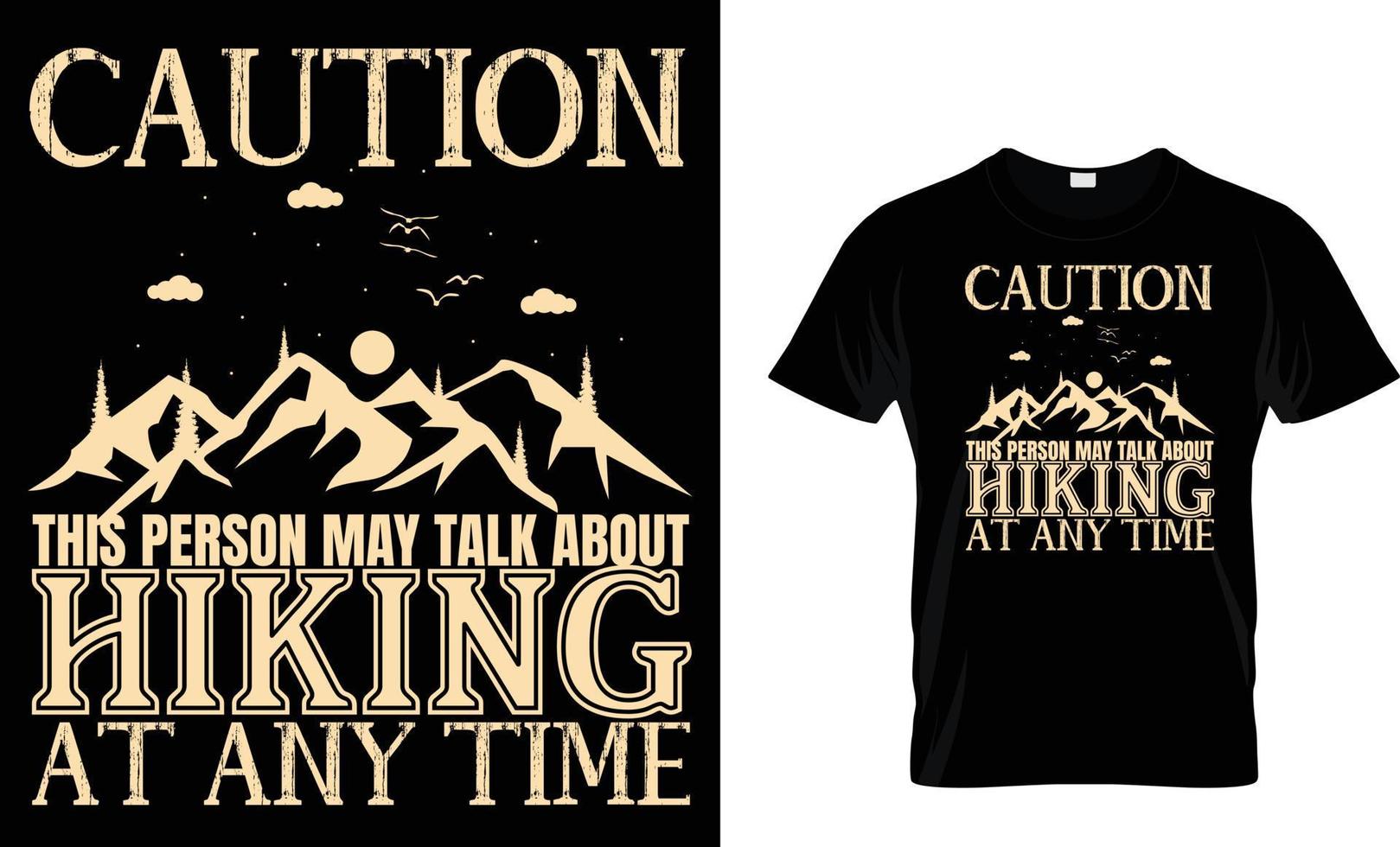 Hiking T-Shirt Design template vector