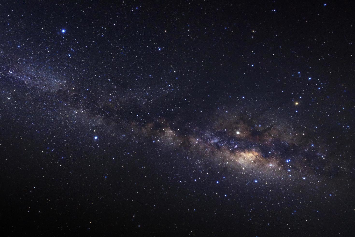 Clearly milky way galaxy with stars and space dust in the universe photo