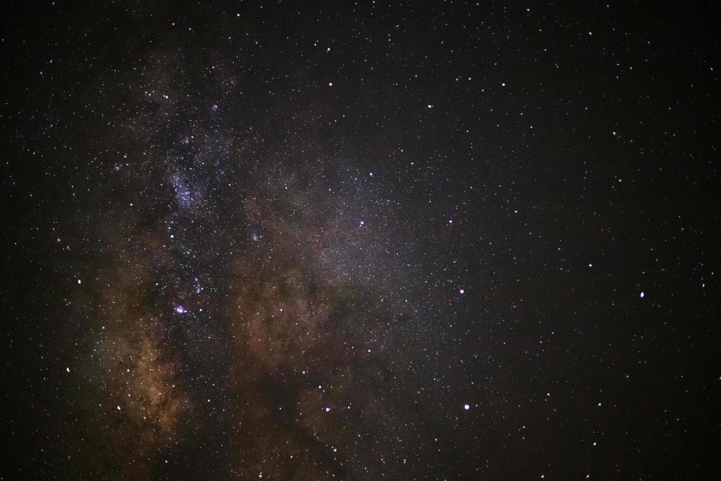 The center of milky way galaxy and space dust in the universe, Night starry sky with stars photo