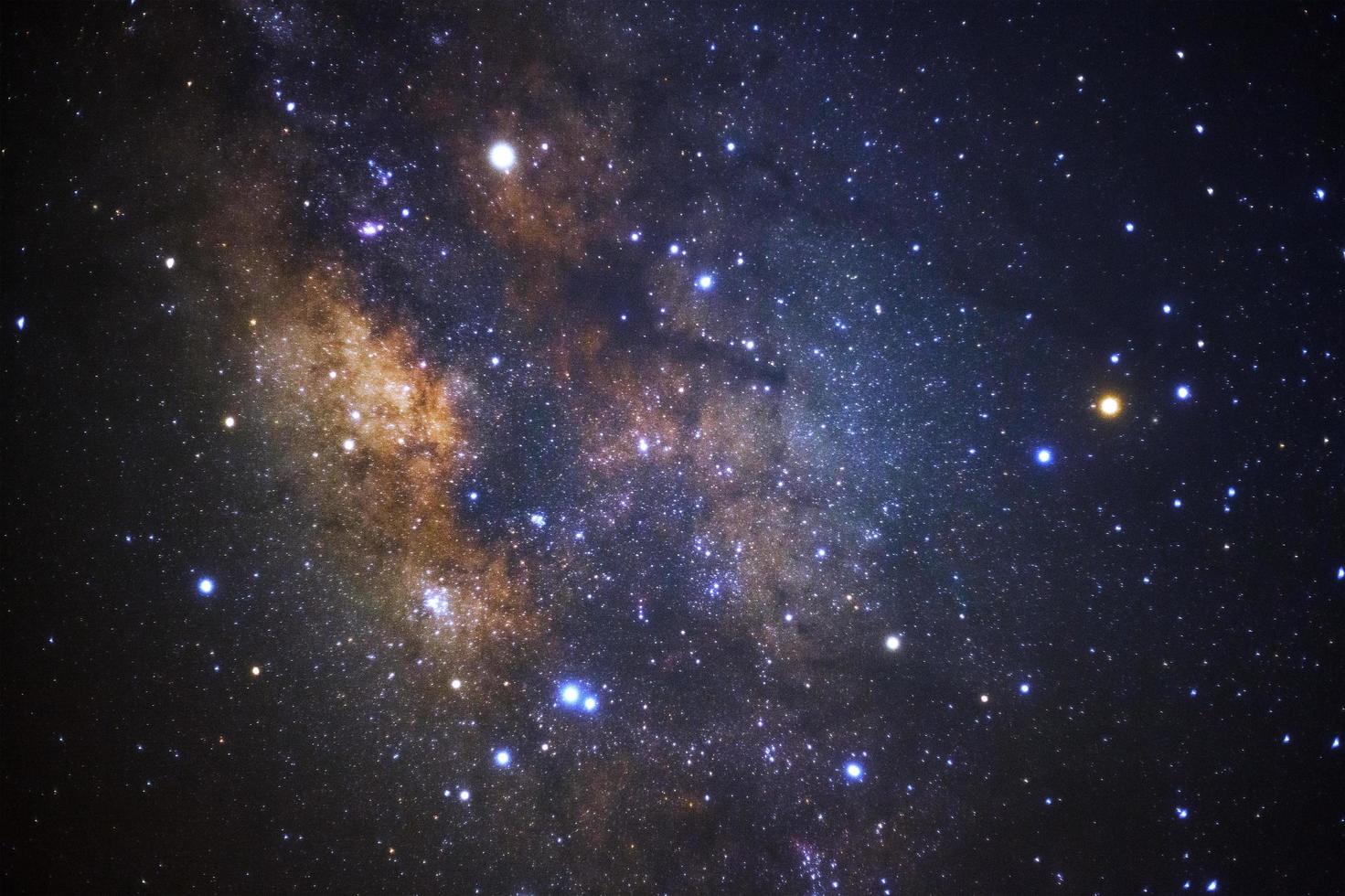 milky way galaxy with stars and space dust in the universe photo
