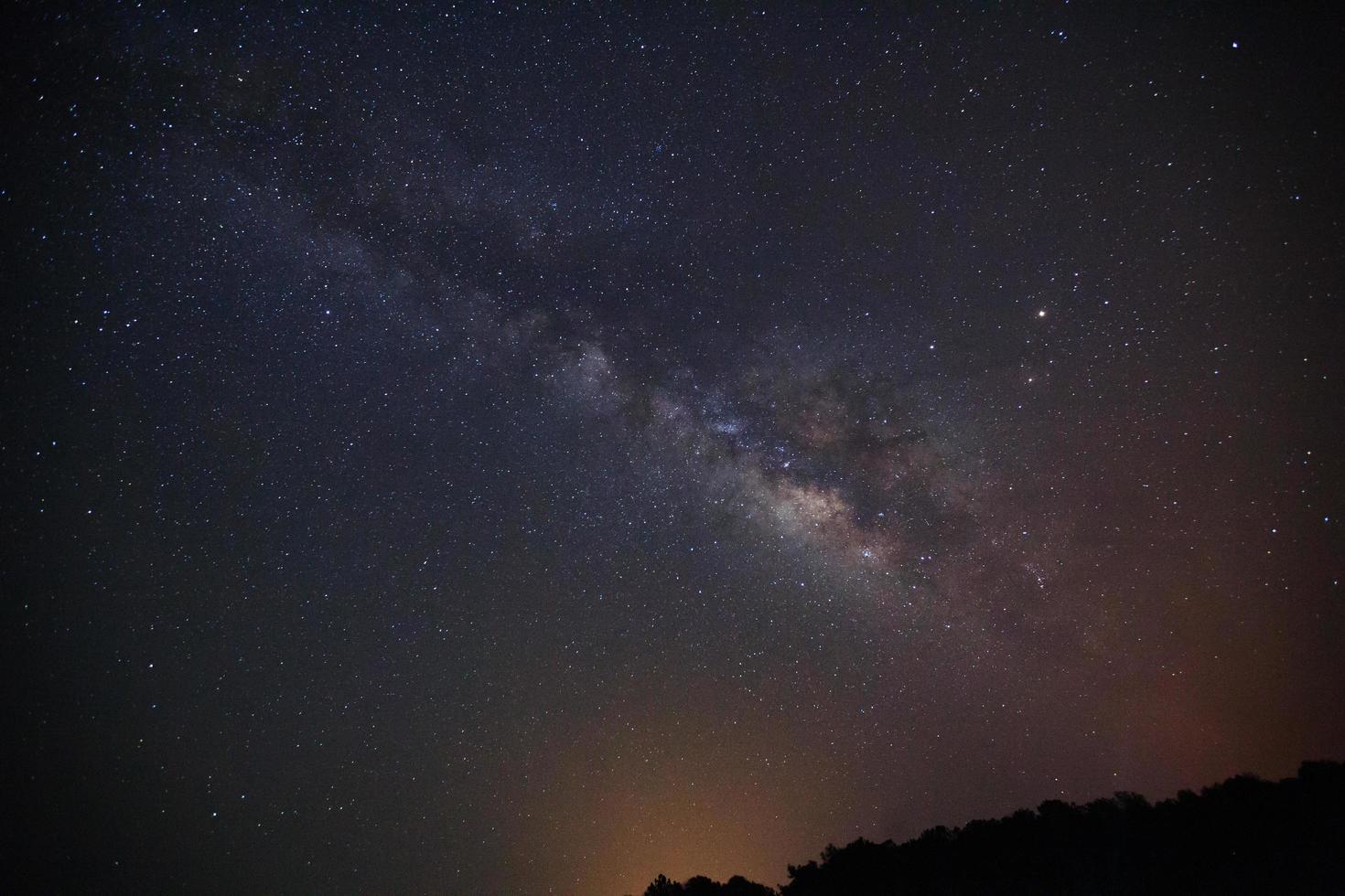 milky way galaxy with stars and space dust in the universe photo