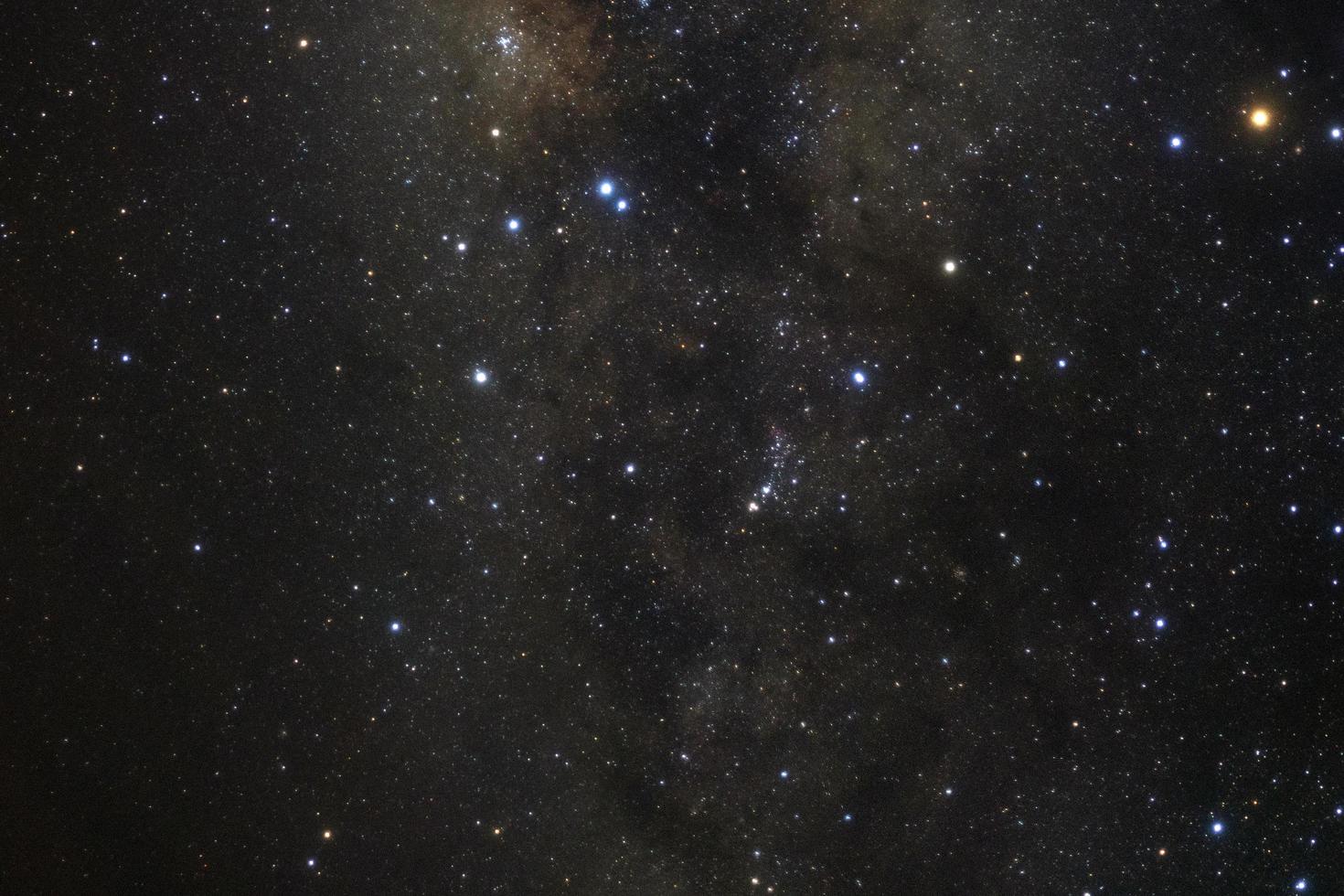 Milky way galaxy with stars and space dust in the universe, Long exposure photograph, with grain. photo