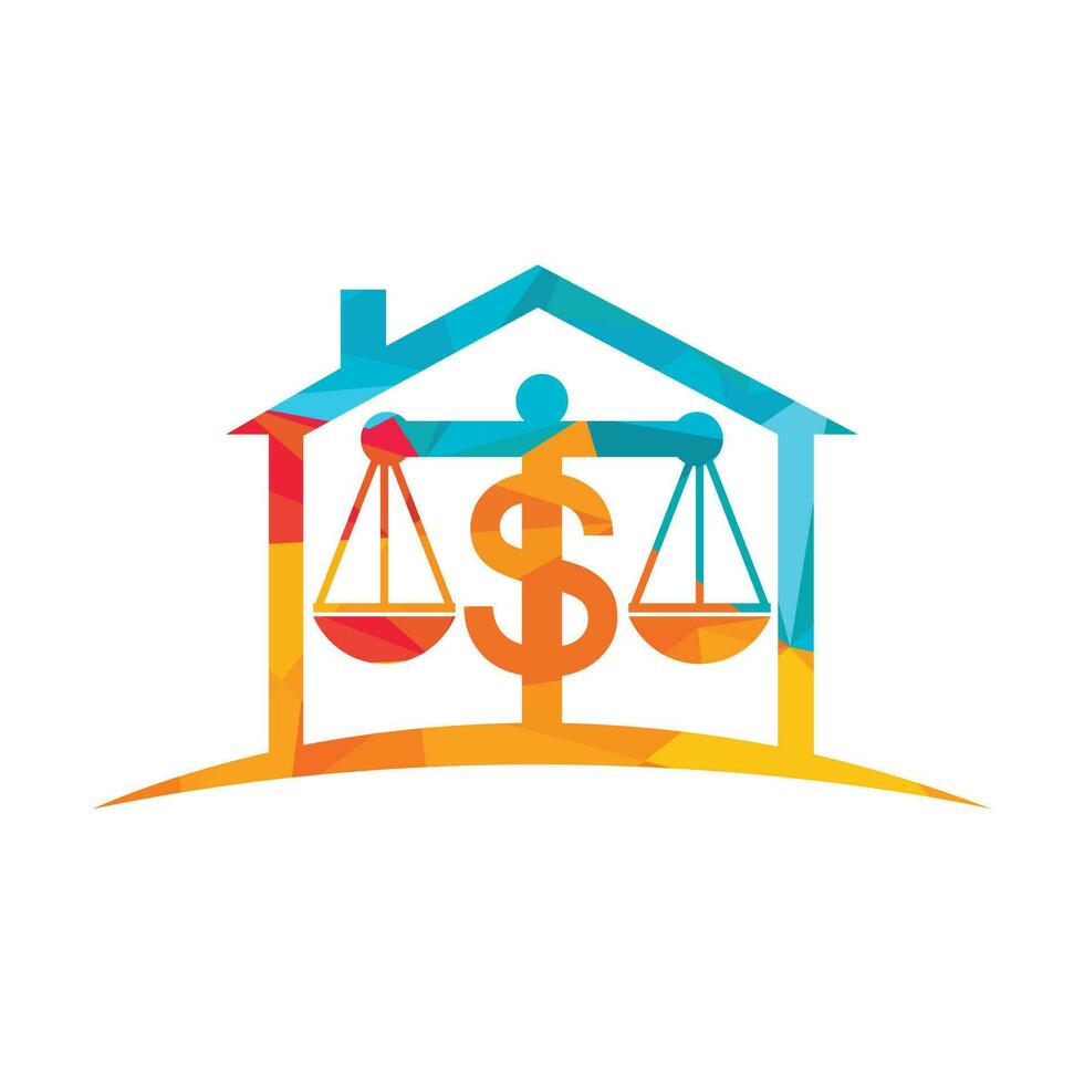 Money scale vector logo design. Dollar balance finance logo concept.