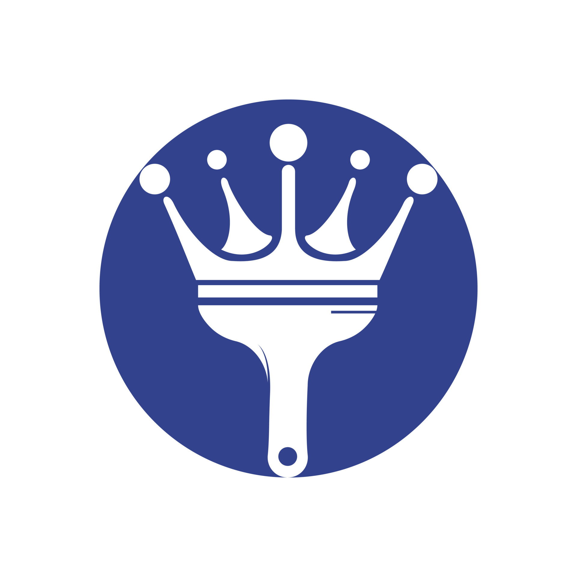 King paint vector logo design. Crown and paint brush icon. 11247721