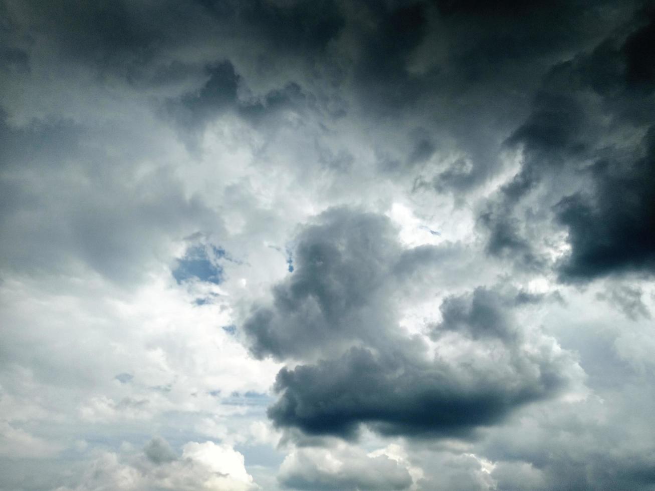 blue sky clouds background. Copy space. Selective focus. photo