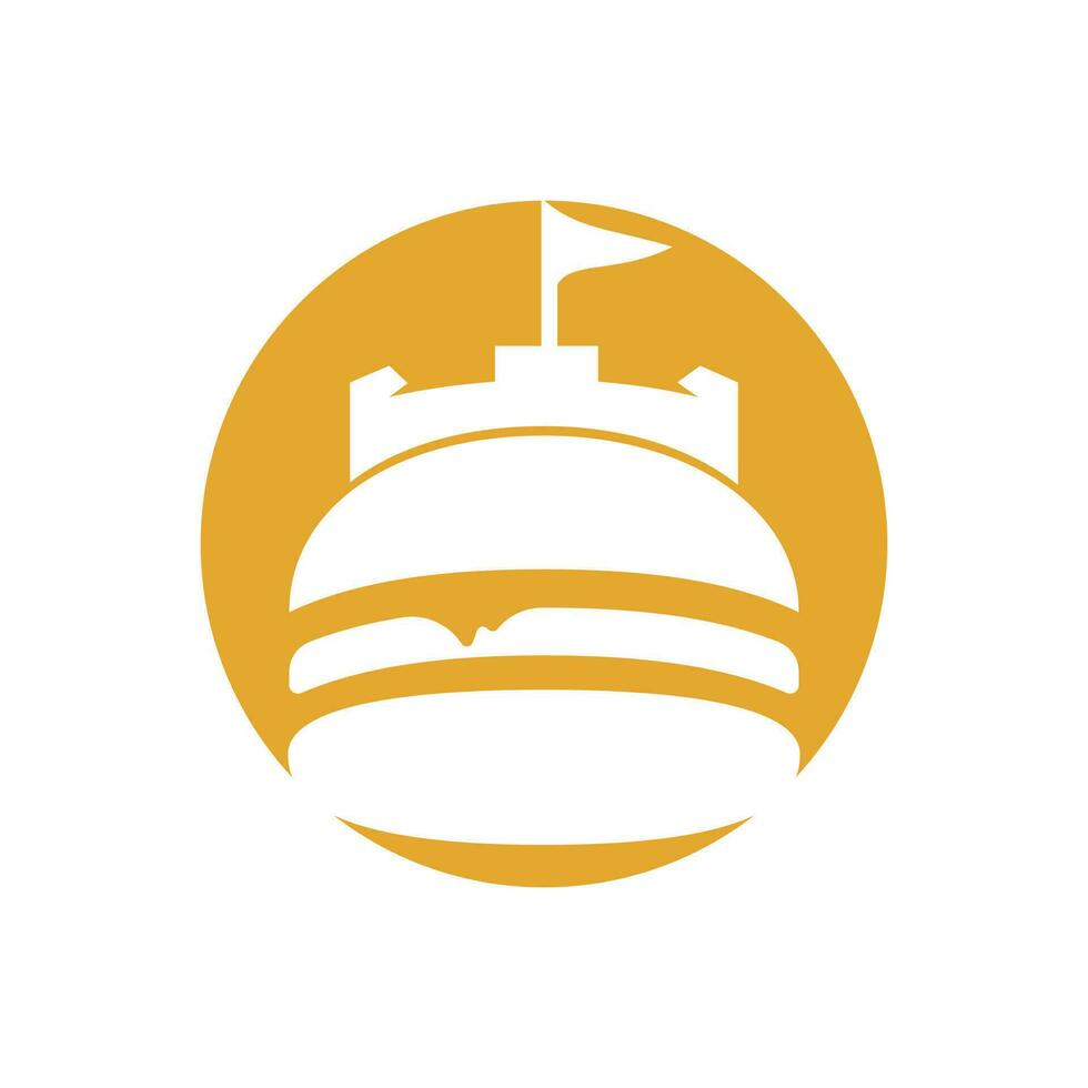 Burger castle vector logo design. Fort burgher logo design.