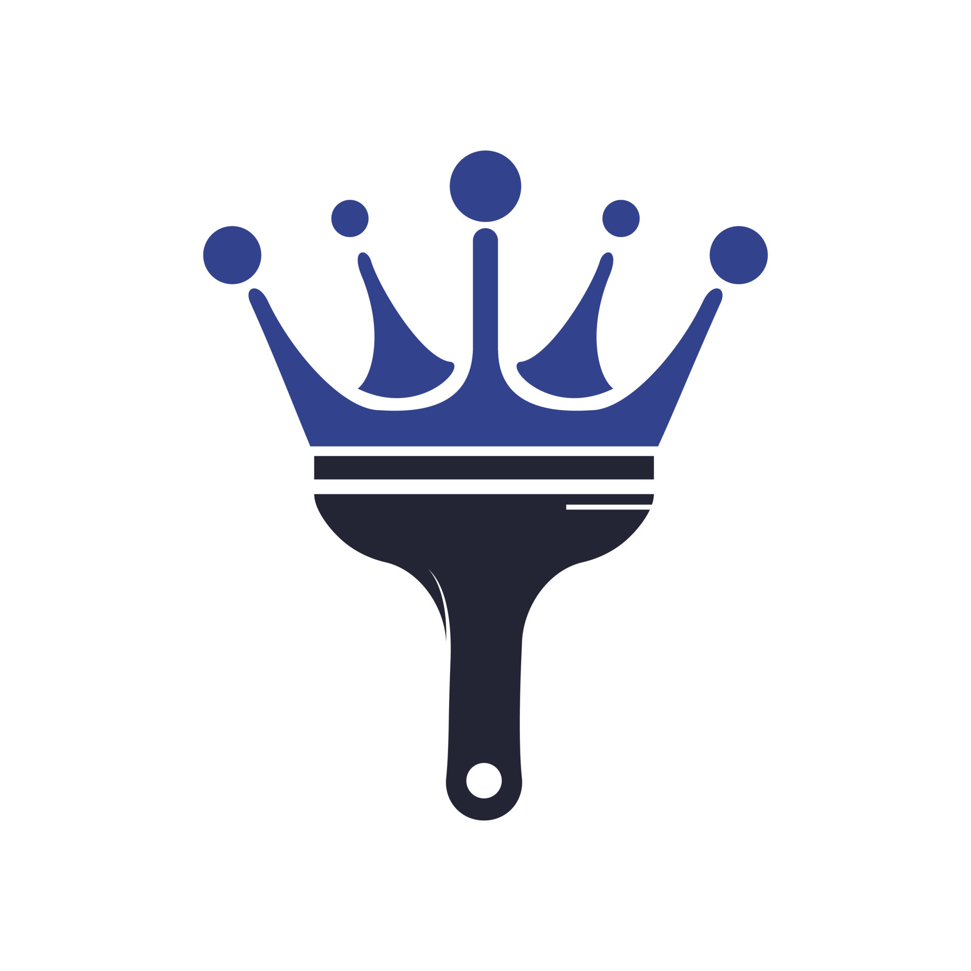 King paint vector logo design. Crown and paint brush icon. 11248497