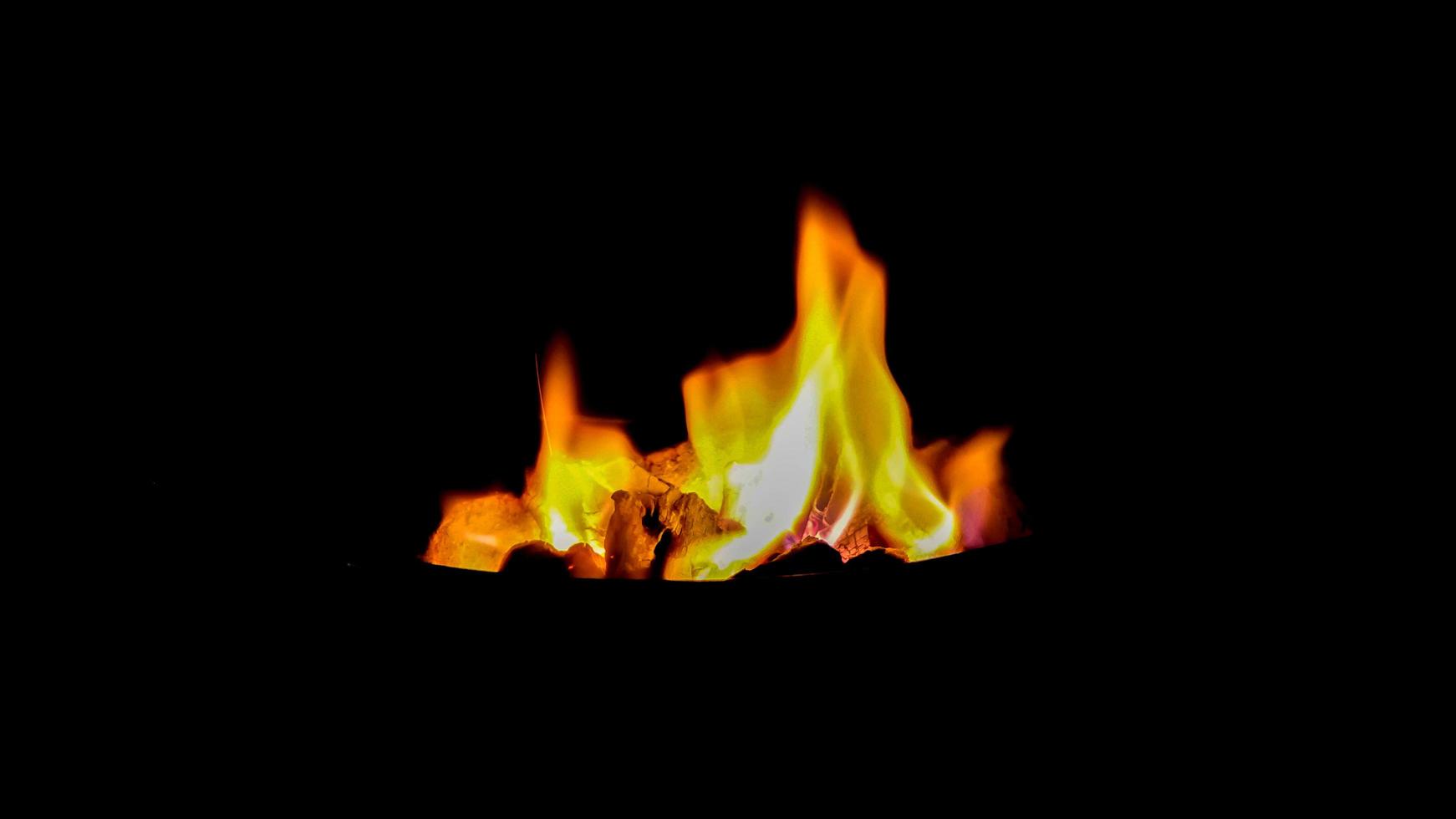 fire flame over the dark photo