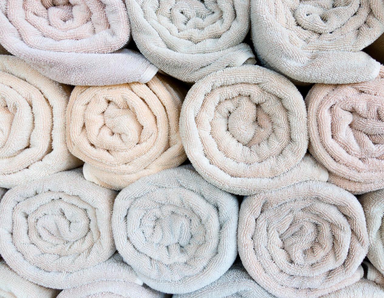 spa towel rolls photo