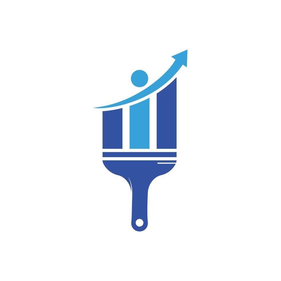 plantilla de diseño de logotipo de vector de pintura de estadísticas. concepto de diseño de logotipo de finanzas y contabilidad.