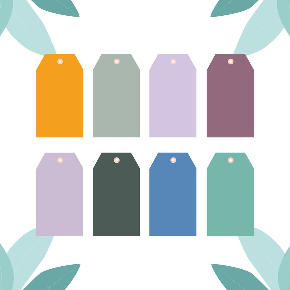 Set of colorful product tag vector illustration