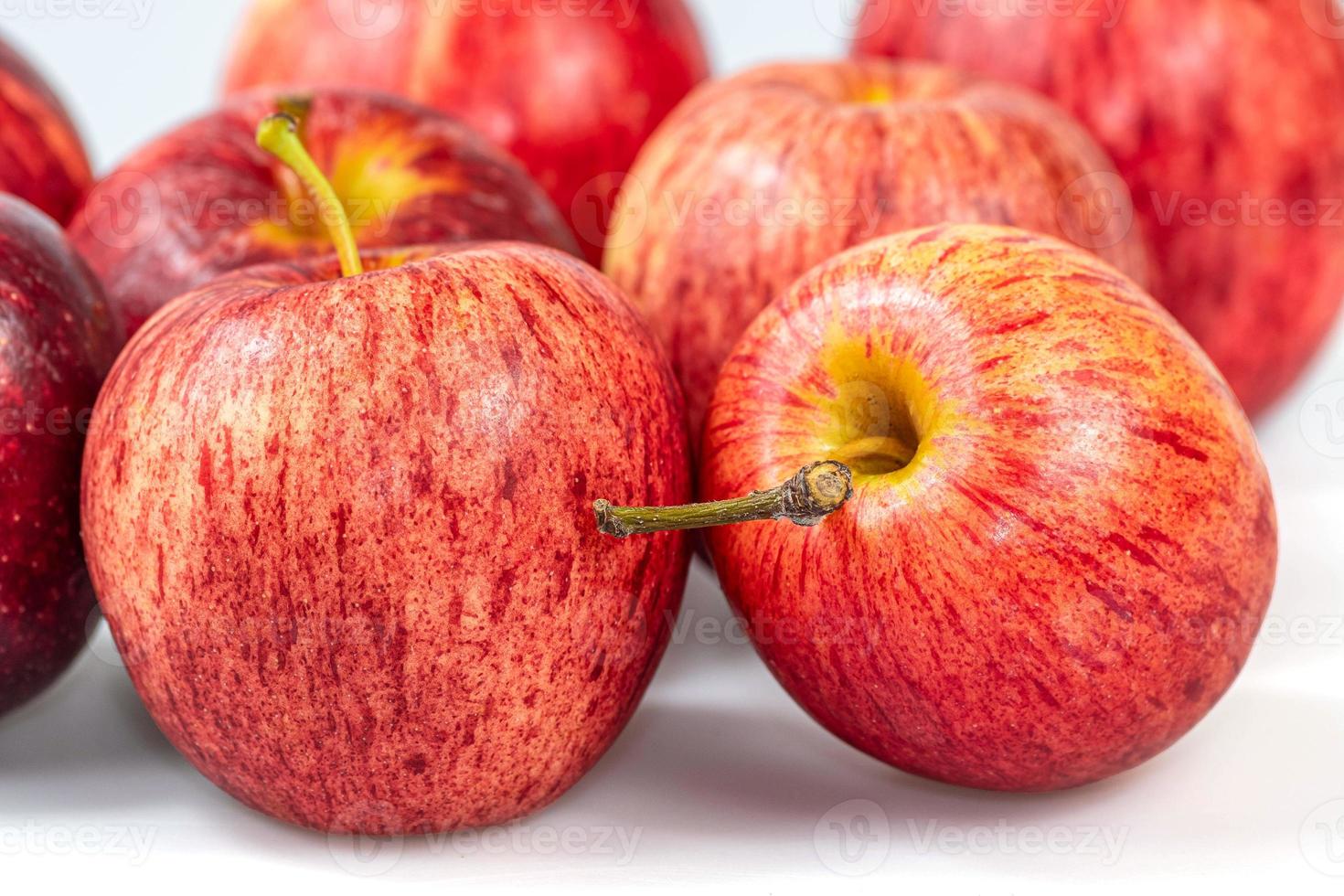 Gala apples isolate on white background with Clipping path photo