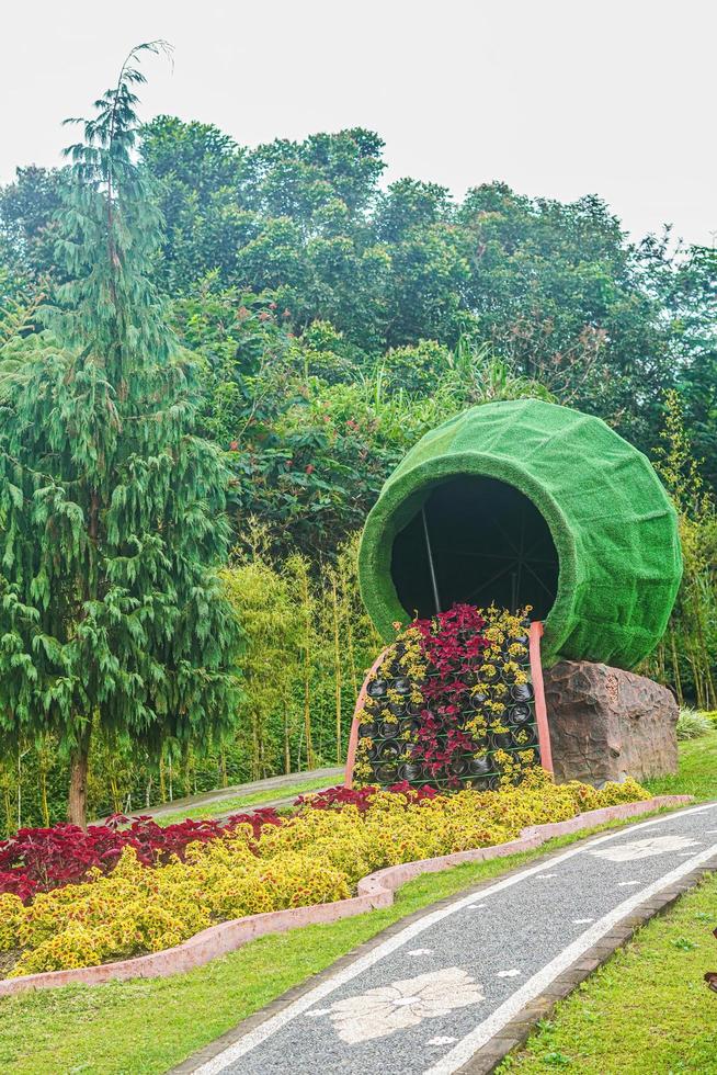 flowers garden park nature background premium photo