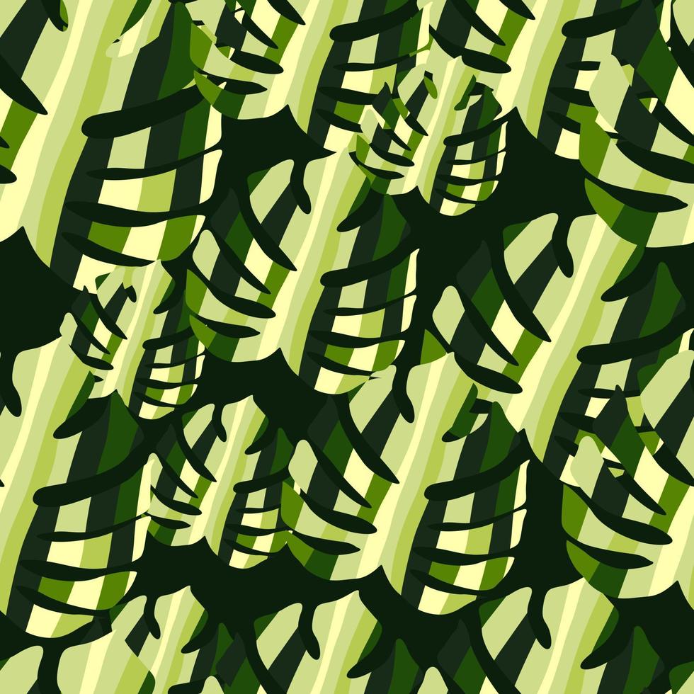 Decorative monstera silhouettes seamless pattern. Exotic palm leaves wallpaper. vector