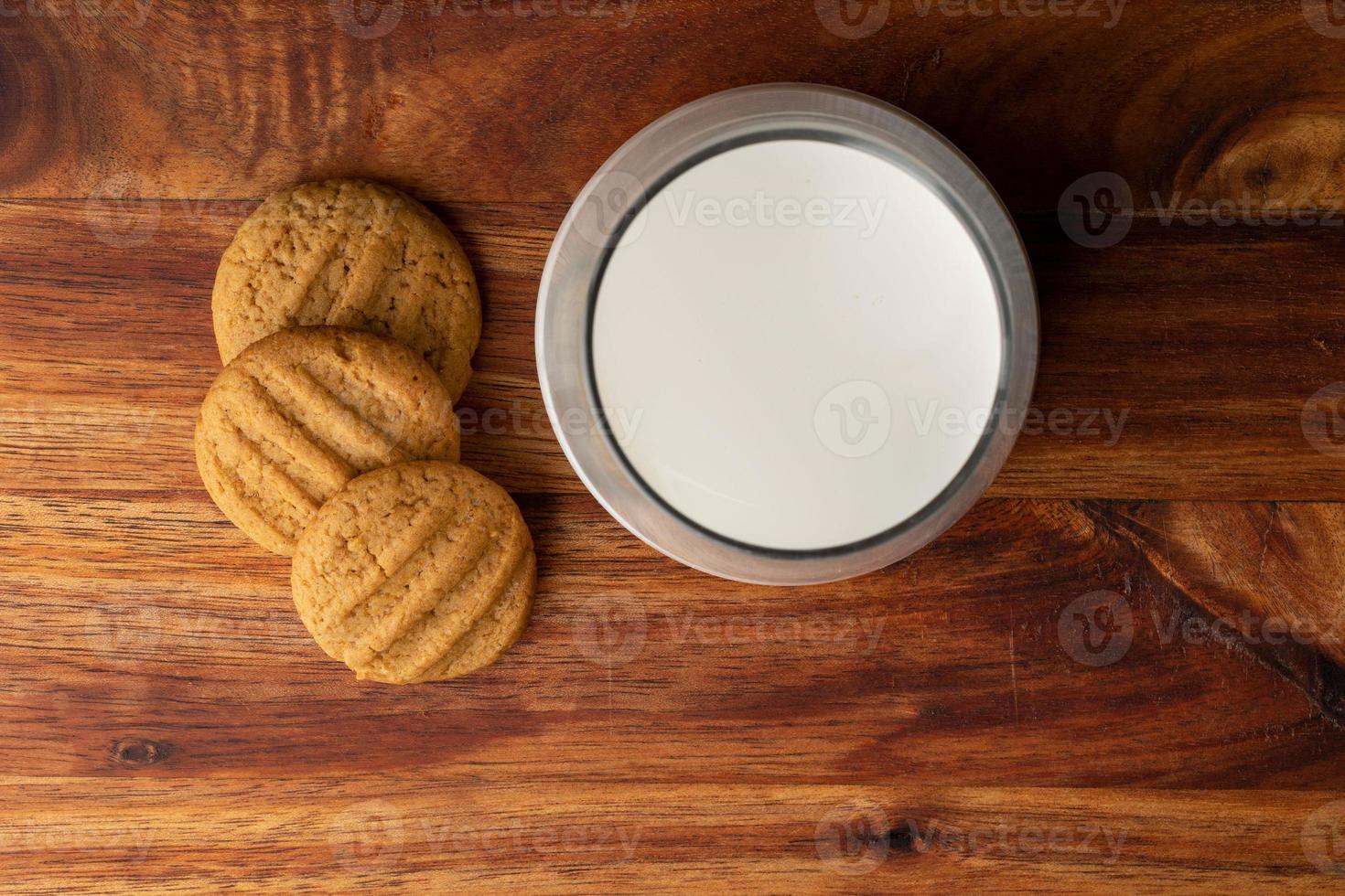Ginger cookies on wooden board photo