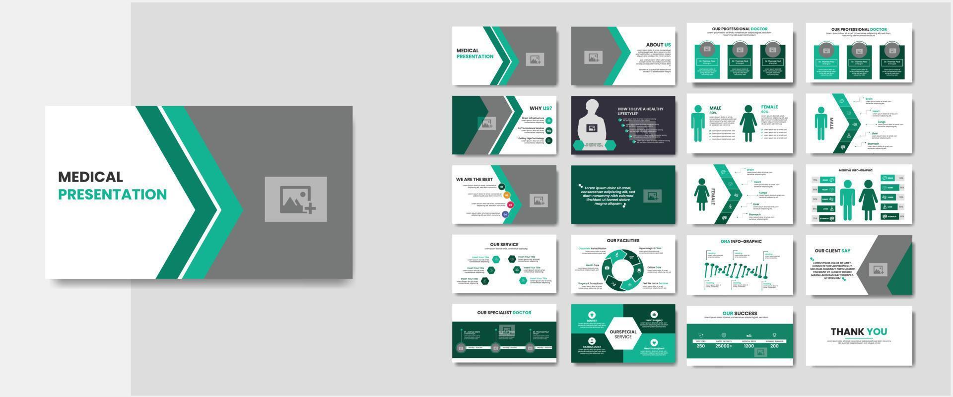 Health and Medical presentation templates design. graphs and charts infographic. vector