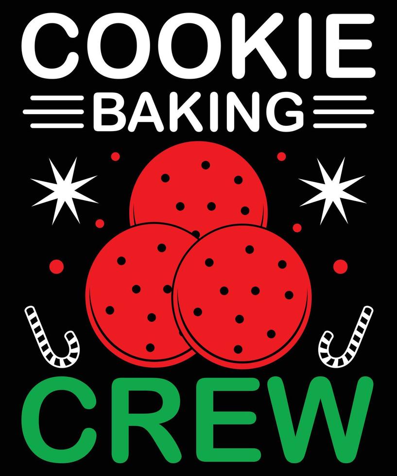 Cookie Baking Crew T-Shirt Design Template vector
