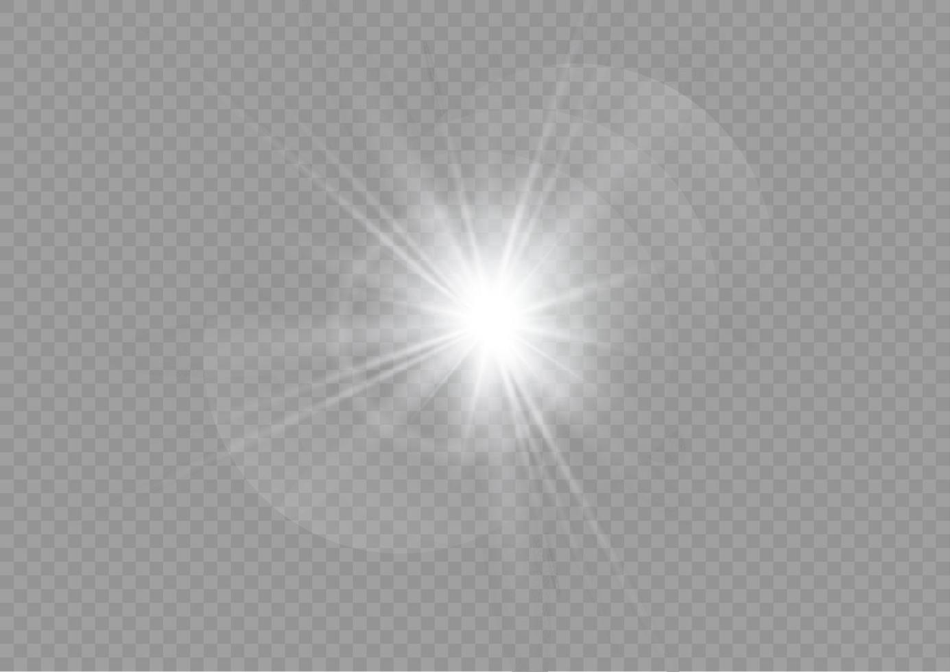 Vector sun light special lens flare light effect. front lens sun flare. Vector blur in radiance light. Decor element. Horizontal star beams and spotlight. star