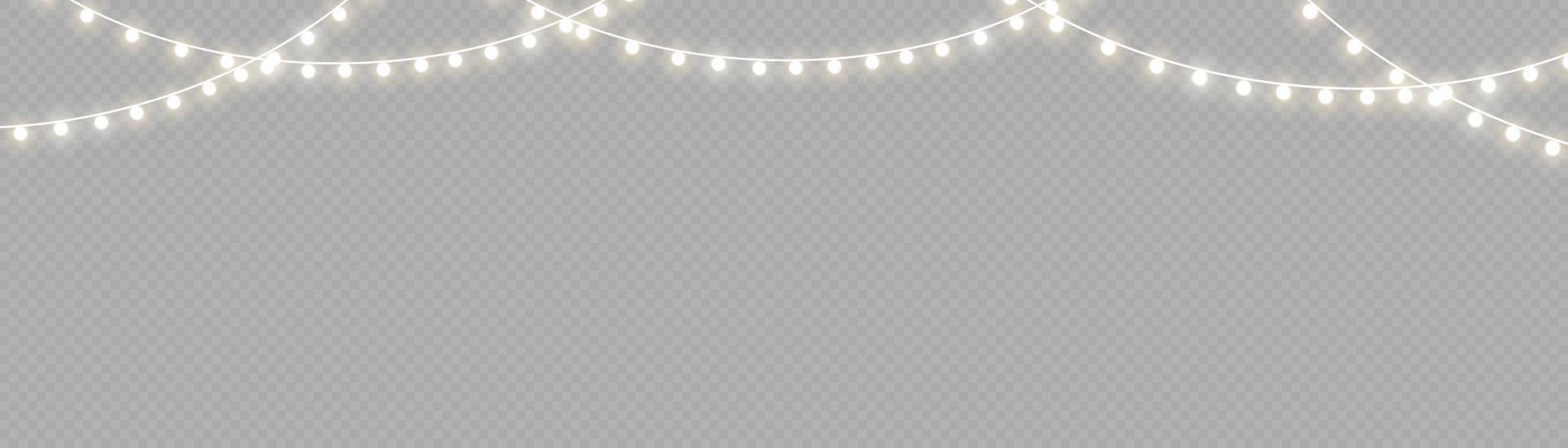 Christmas lights isolated. Christmas glowing garland.for the new year and christmas. light effect. Vector illustration.