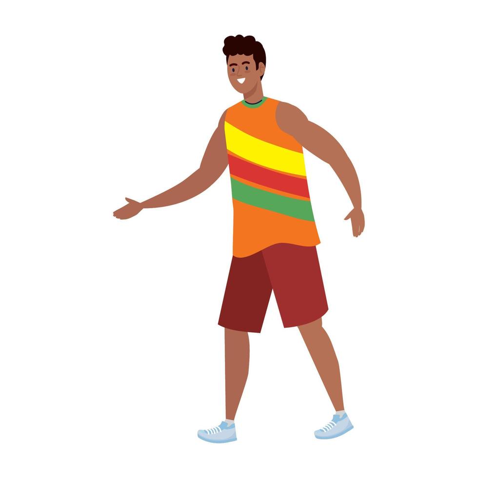 young brazilian male dancer vector